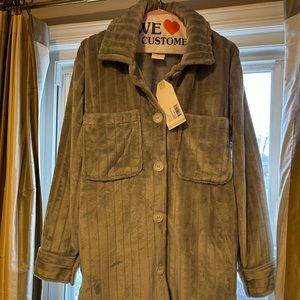 So soft Softees jacket. Neutral color light to mid weight.